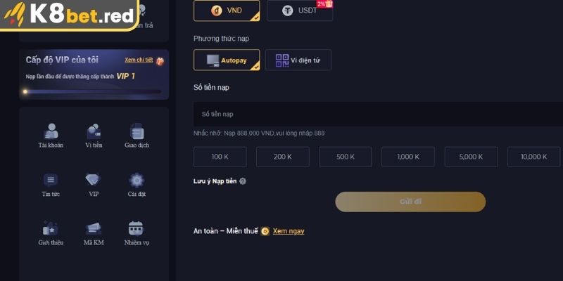 Những điều cần lưu ý khi nạp tiền K8bet tránh gặp lỗi