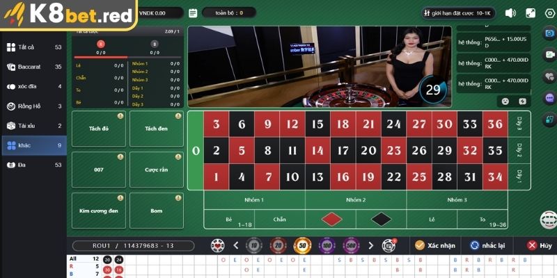 Roulette kịch tính hấp dẫn